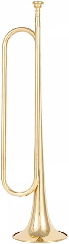 B-Flat Drum Horn Team Youth Horn/Charge Horn/Bugle Small Brass Horn, Including Storage Bag + Gloves + Flag