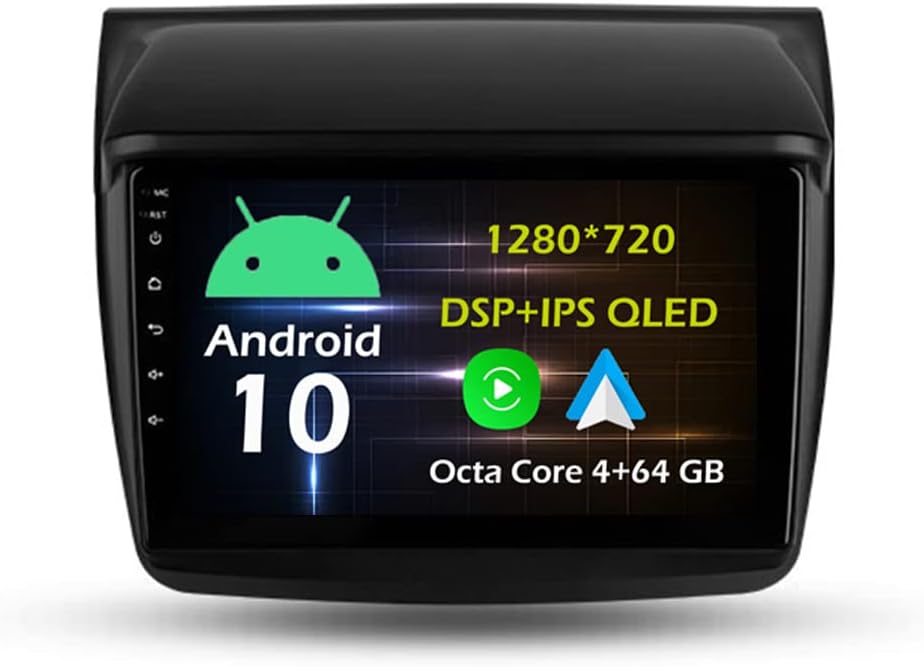 9''Android Car Stereo Radio for MITSUBISHI PAJERO Sport/L200/2006+ Triton/2008+ PAJERO 2010 Octa Core Android 10.0 Touchscreen Headunit support GPS Navigation Carplay Android Auto BT DSP-4+64