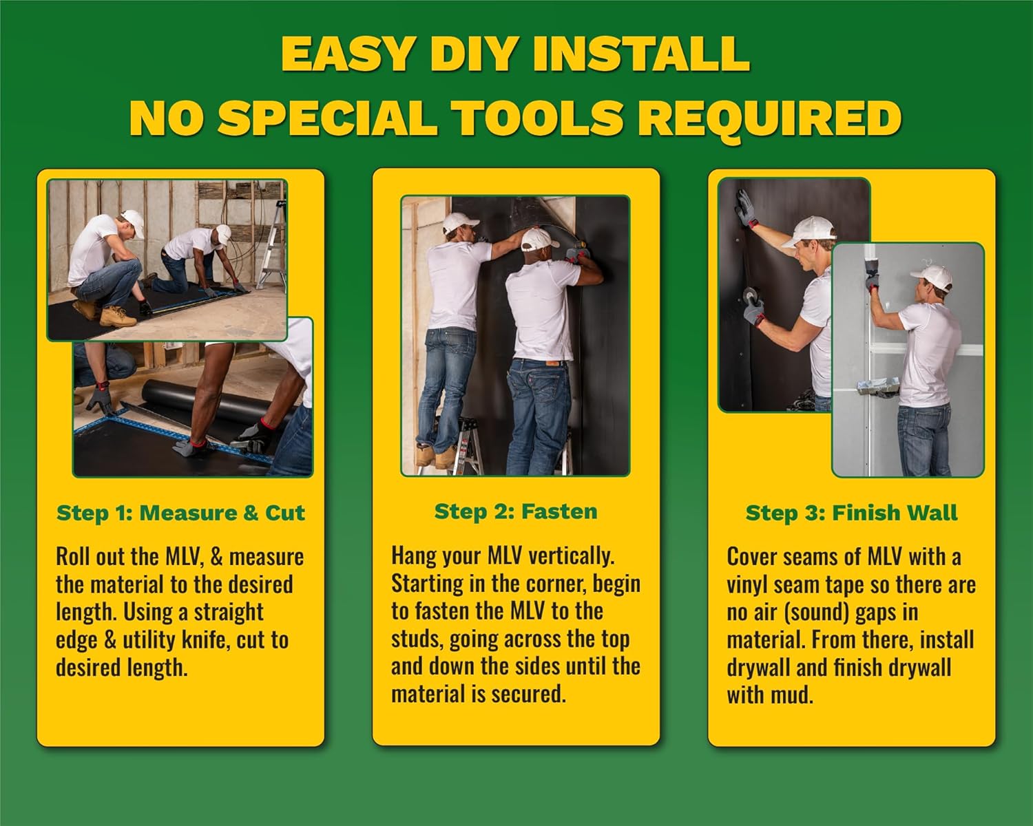 1 LB Mass Loaded Vinyl 4.5’x15’ (67 SF) – MLV Soundproofing Barrier for Walls, Ceilings, Vehicles – 26 STC Rating – Flexible Noise Blocker Roll – Easy to Cut & Install - Multiple Options