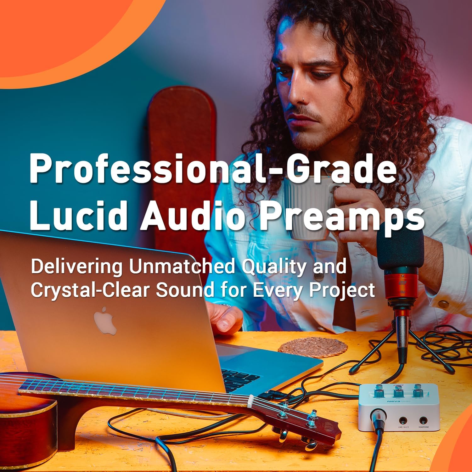 ESI Neva UNO | Professional 24-bit/192kHz 2x2 USB Audio Interface for PC and Mac with XLR, Line, and DI Inputs, Podcasting, and Streaming, Perfect for Guitarists, Music Production Software Included