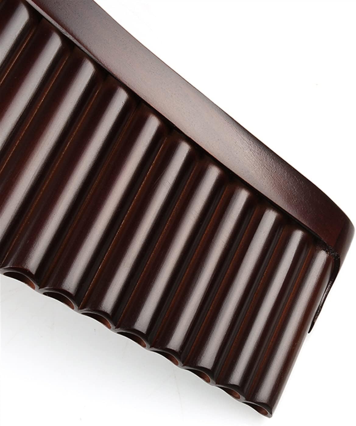 22 Pipes G Key Brown Pan Flute Woodwind Instrument Bamboo Easy Carry (Color : Left)