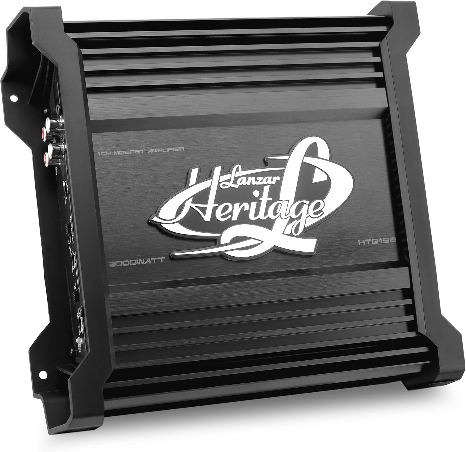 Pyle Lanzar Mono-Block Mosfet Amplifier - 2 Ohm Stable, Heritage Series Amplifier,Low Pass Filter, Chrome RCA Inputs, Power Speaker Terminals, 5 Way Protections with Bass Boost Circuitry HTG138.5