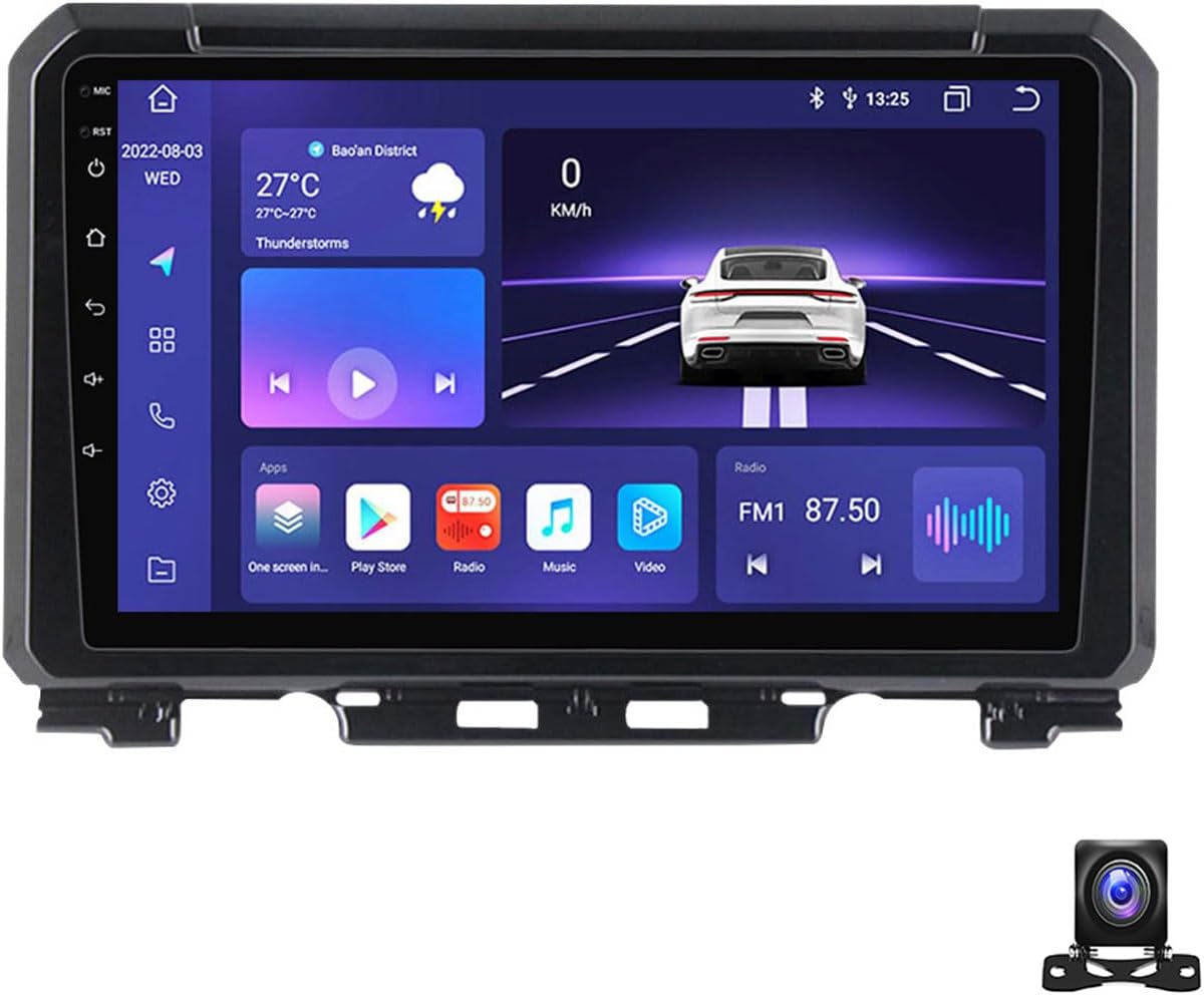9 Inch Touch Screen Car Stereo with Navigation Compatible with Suzuki Jimny 2018~2020 Android Car Radio Compatible with Carplay Android Auto Radio FM RDS DSP SWC 4G,M800S 8G+256G