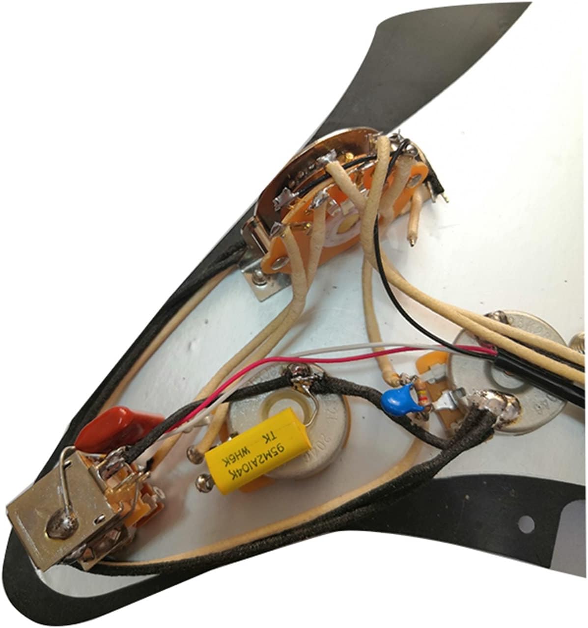 TSTS Loaded Pre-Wired SSH Pickguard with Pickup Harness Kit Components Suitable for Electric Guitar DIY Accessories Prewired Pickup Pickguard