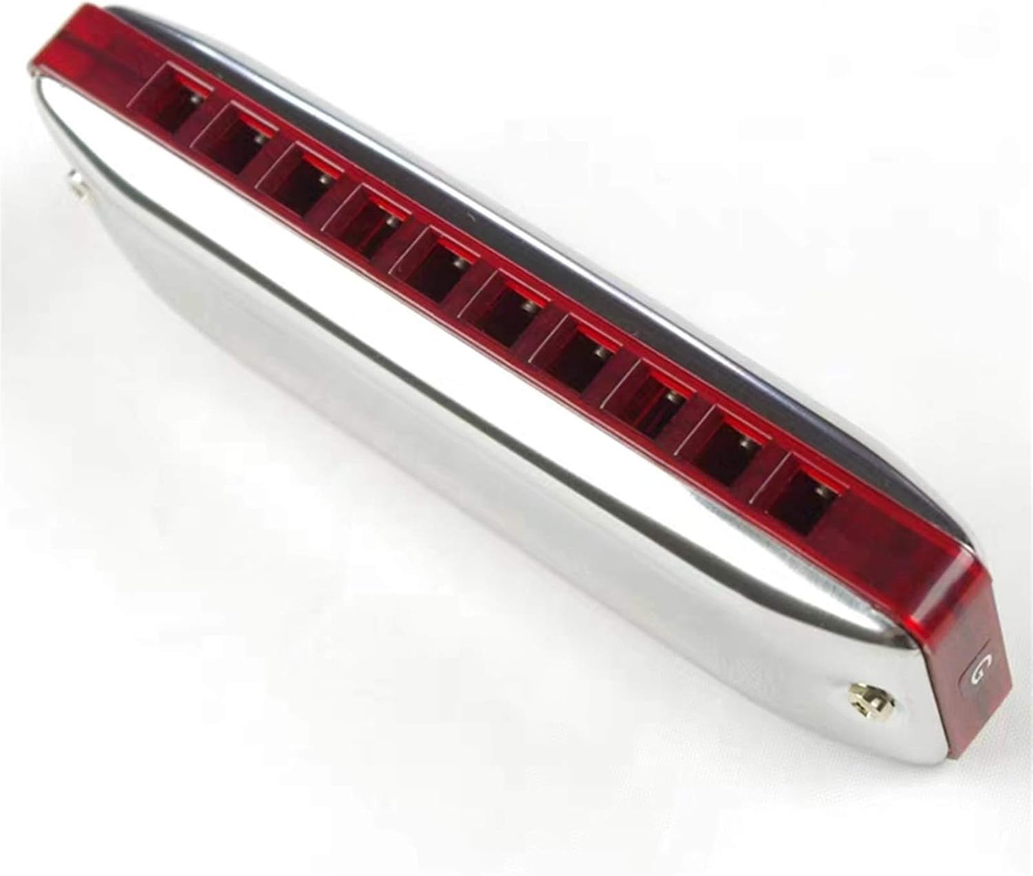 Harmonica Diatonic Harmonica 10 Holes Solo Harp Key C Stainless Steel Cover ABS Comb (Color : Key Low D)