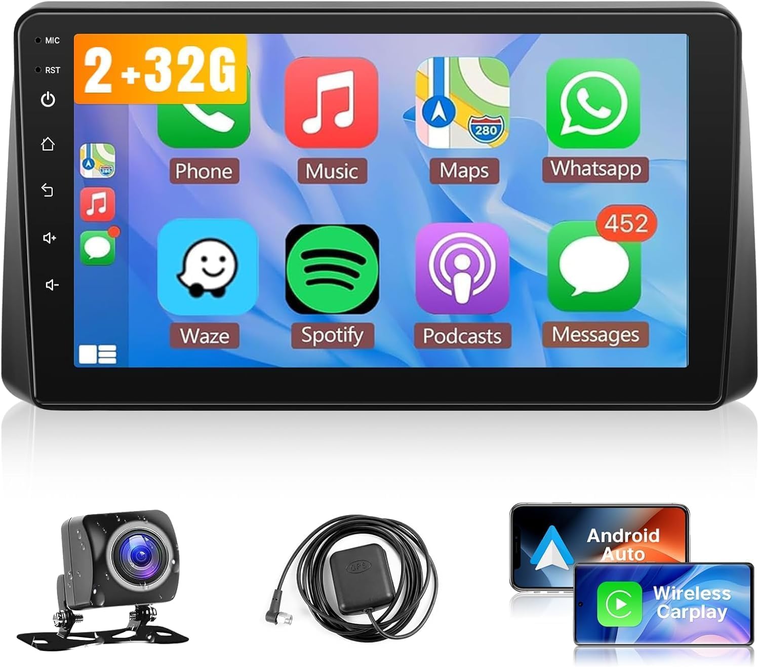 Leadfan Car Radio Stereo for Dodge Grand Caravan 2011-2020，Chrysler Town and Country 2011-2016，Grand Voyager 2011-2015 with Carplay Android Auto, 9 Inch Touch Screen/WiFi/EQ/GPS/AHD Camera