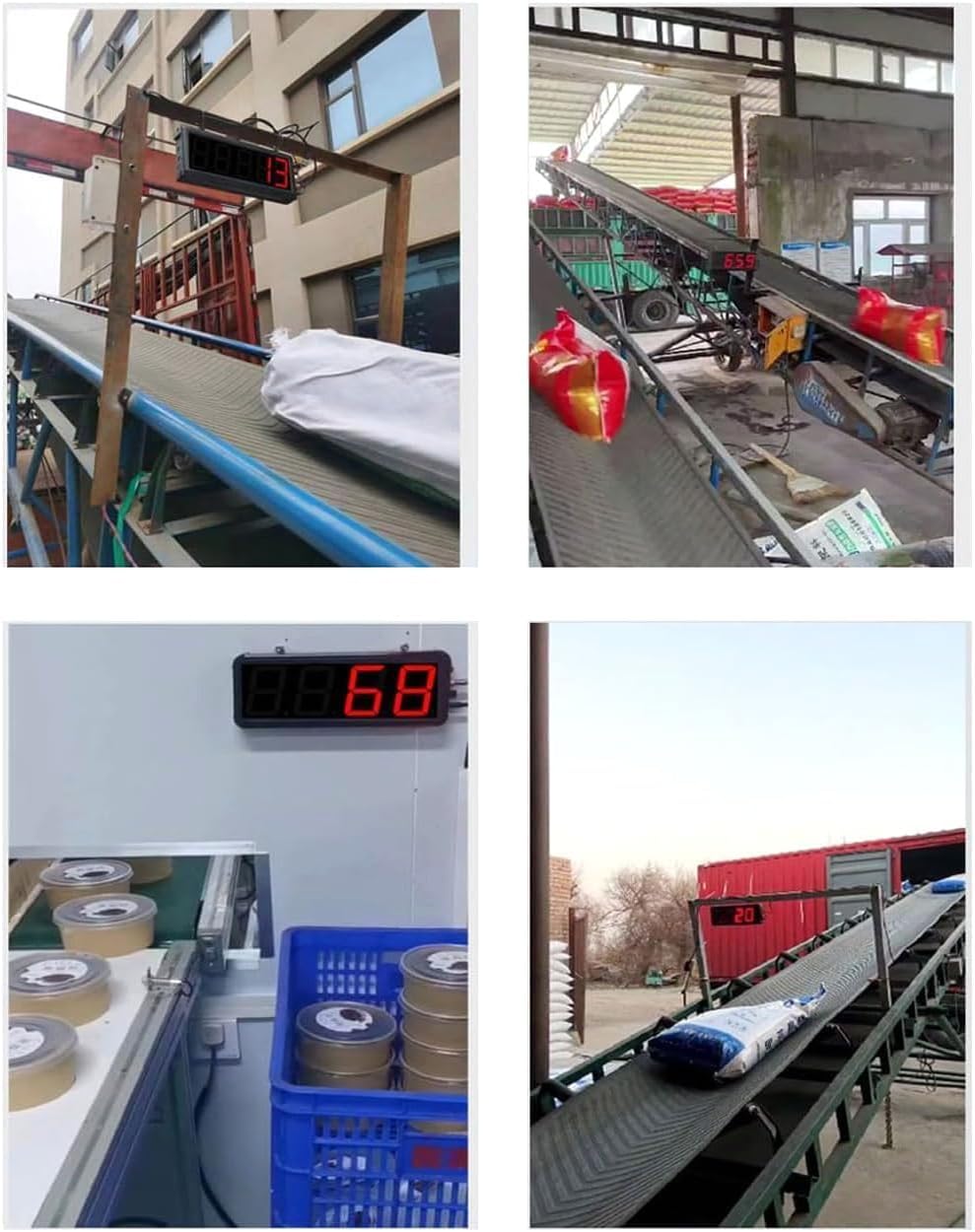 LED Red Display Digital Counter,4-Digit Digital Electronic Counter,0-9999 with Foot Pedal,Production Line Counting Screen, for Factories and Workshops, Airports Stations/Breeding Farm/Conveyor Belt