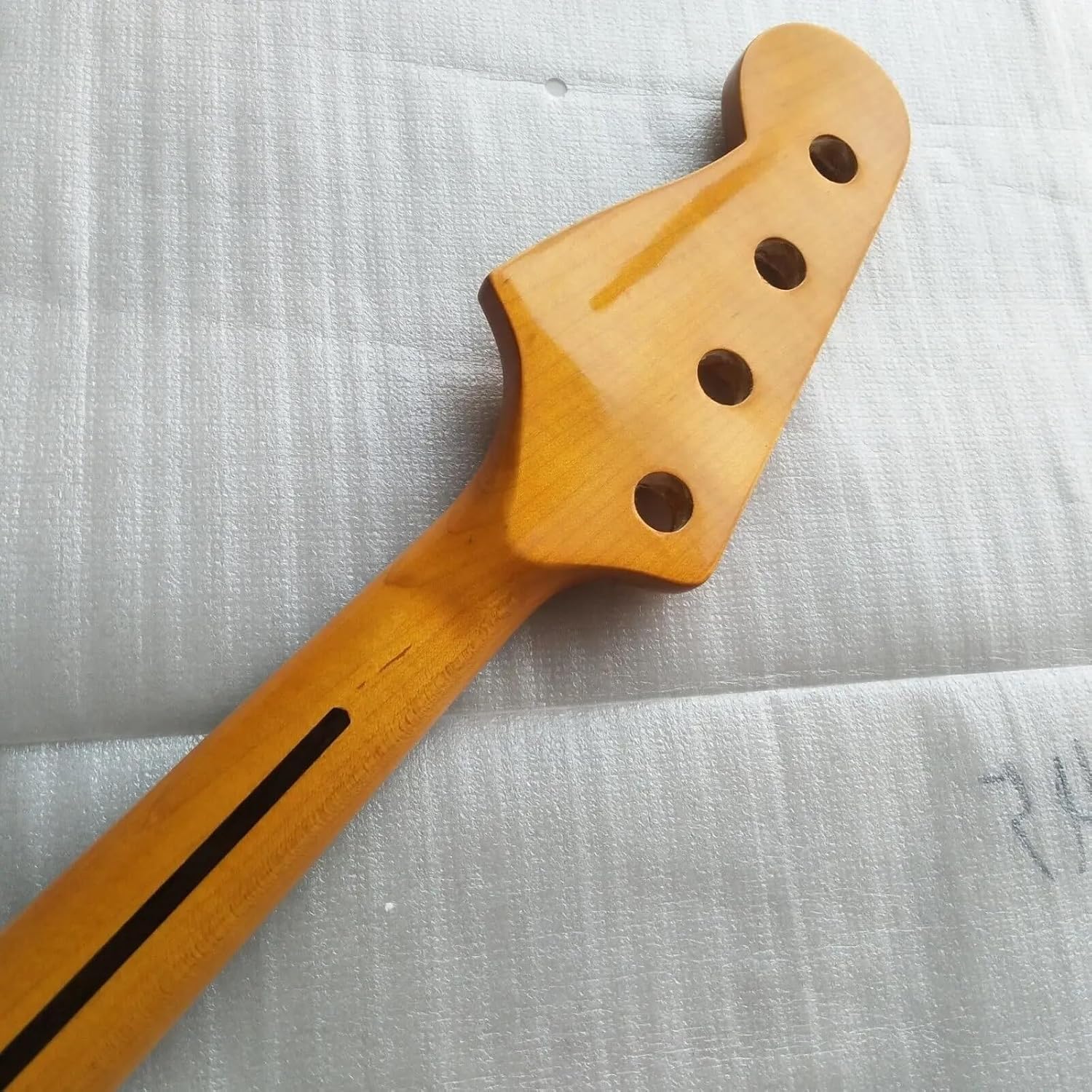 Yellow J Bass Guitar Neck Parts 20 Fret 34inch Rosewood Fretboard Vine Inlay