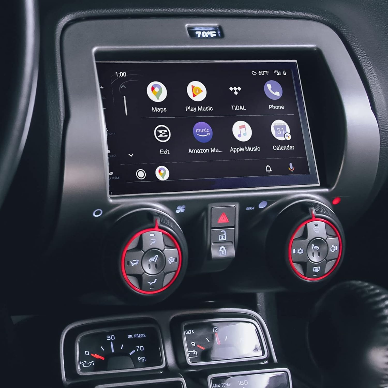 PAC Chevrolet Camaro 2010-2015 RPK5-GM4101 Integrated Radio Replacement Kit with 6.8” Touchscreen Double Din Radio, Steering Wheel Controls, Apple CarPlay, Android Auto, Bluetooth