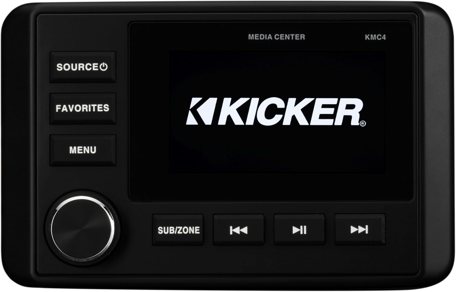 Kicker 51KMC4 Weather-Resistant Gauge-Style Media Center with Bluetooth