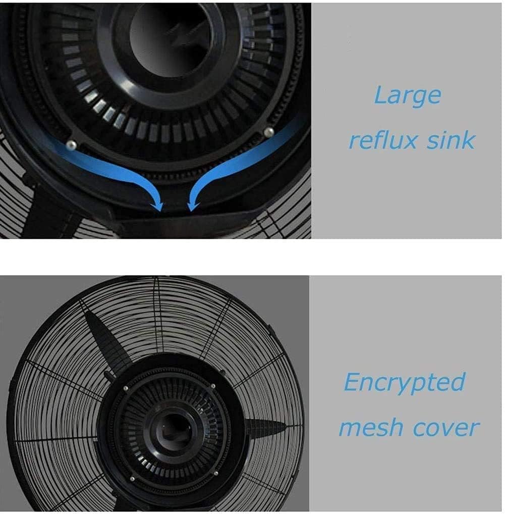 Wall Fan Cooling Wall Mount Fan, with Humidifying Mist Action 3 Speed Settings, 15L, Adjustable Tilt, for Industrial Home Office Restaurant Dormitory