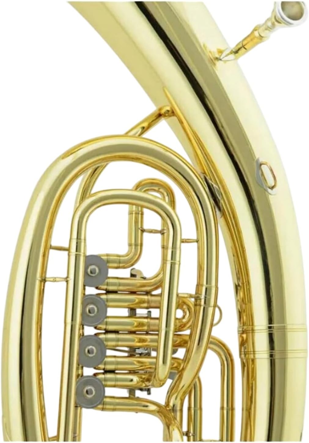 Flat 4 Key Euphonium Lacquered Gold Instrument Euphonium All-brass Instrument