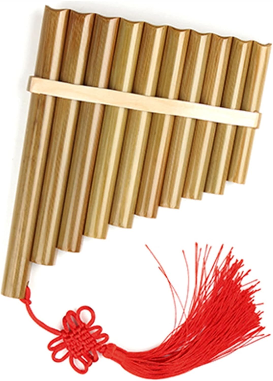 TSTS Beginner Pan Flute 10 Pipes C Key Pan Flute Pan Pipes Woodwind Instrument Bamboo Pan Flute (Color : Right-Hand)