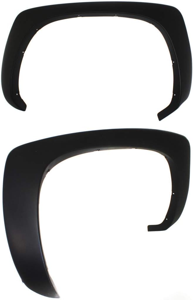 For Chevy Suburban 1500/2500 Fender Flare 2000-2006 Driver and Passenger Side Pair/Set | Rear | w/Grained Ginish | Textured Black | Plastic | GM1768104 + GM1769104 | 15762738 + 15762739