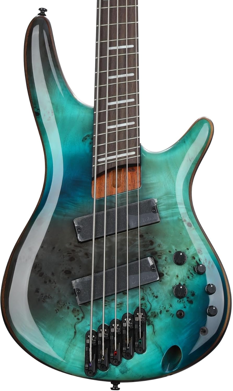Ibanez Bass Workshop SRMS805 Multi-scale 5-string Bass Guitar - Tropical Seafloor