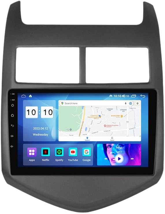 Android Car Stereo for Chevrolet Aveo 2011-2015,10 inch IPS Touchscreen with Upgrade Wireless CarPlay & Android Auto,WiFi/GPS,Support SWC and Subwoofer,8-Core 8G+256G