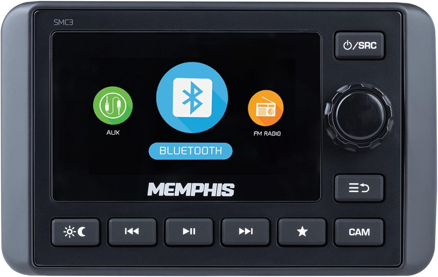Memphis Audio SMC3 Marine Multi-Zone Media Center with Subwoofer Control, Bluetooth