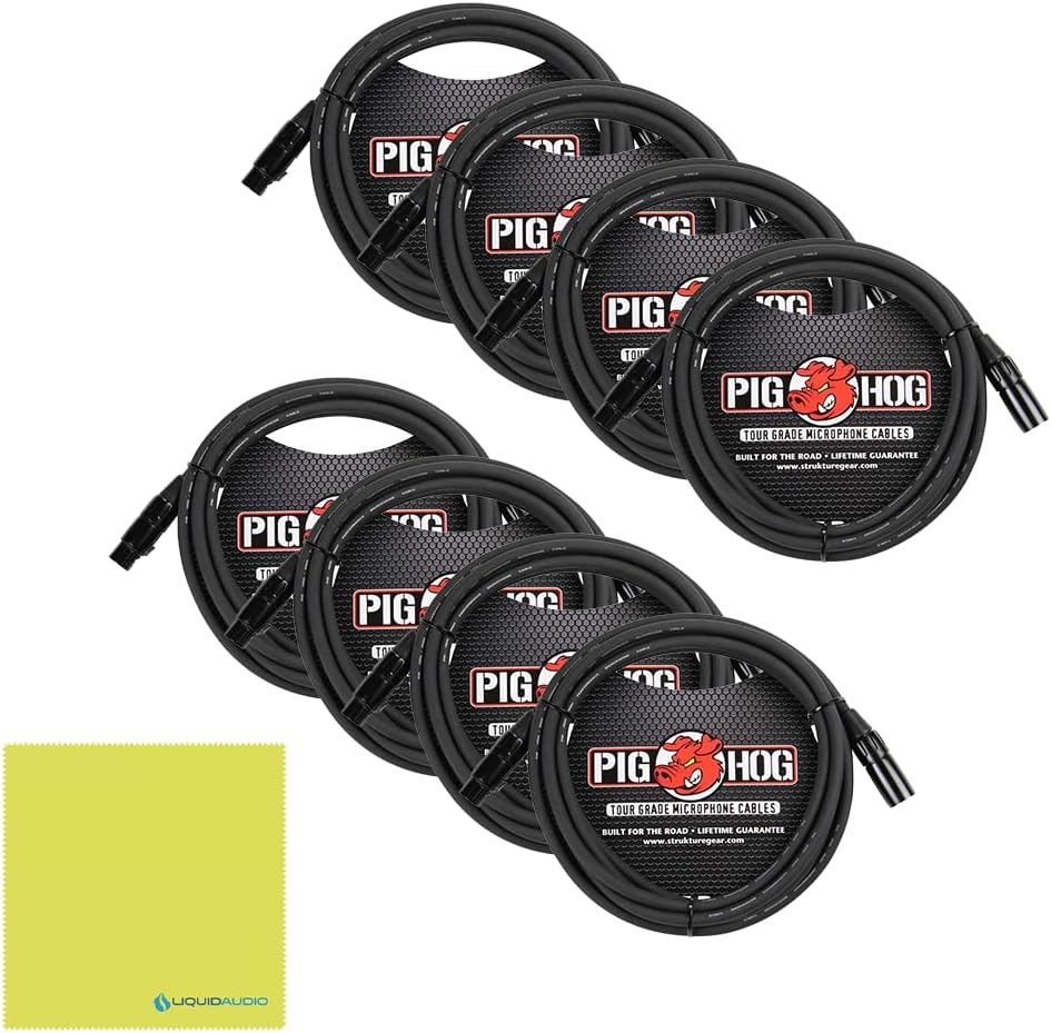 Allen & Heath AH-AB-168 48kHz Portable AudioRack - 16in / 8out 48kHz Expander Bundle w/ 8-Pack Pig Hog PHM10 8mm XLR Microphone Cable and Liquid Audio Polishing Cloth