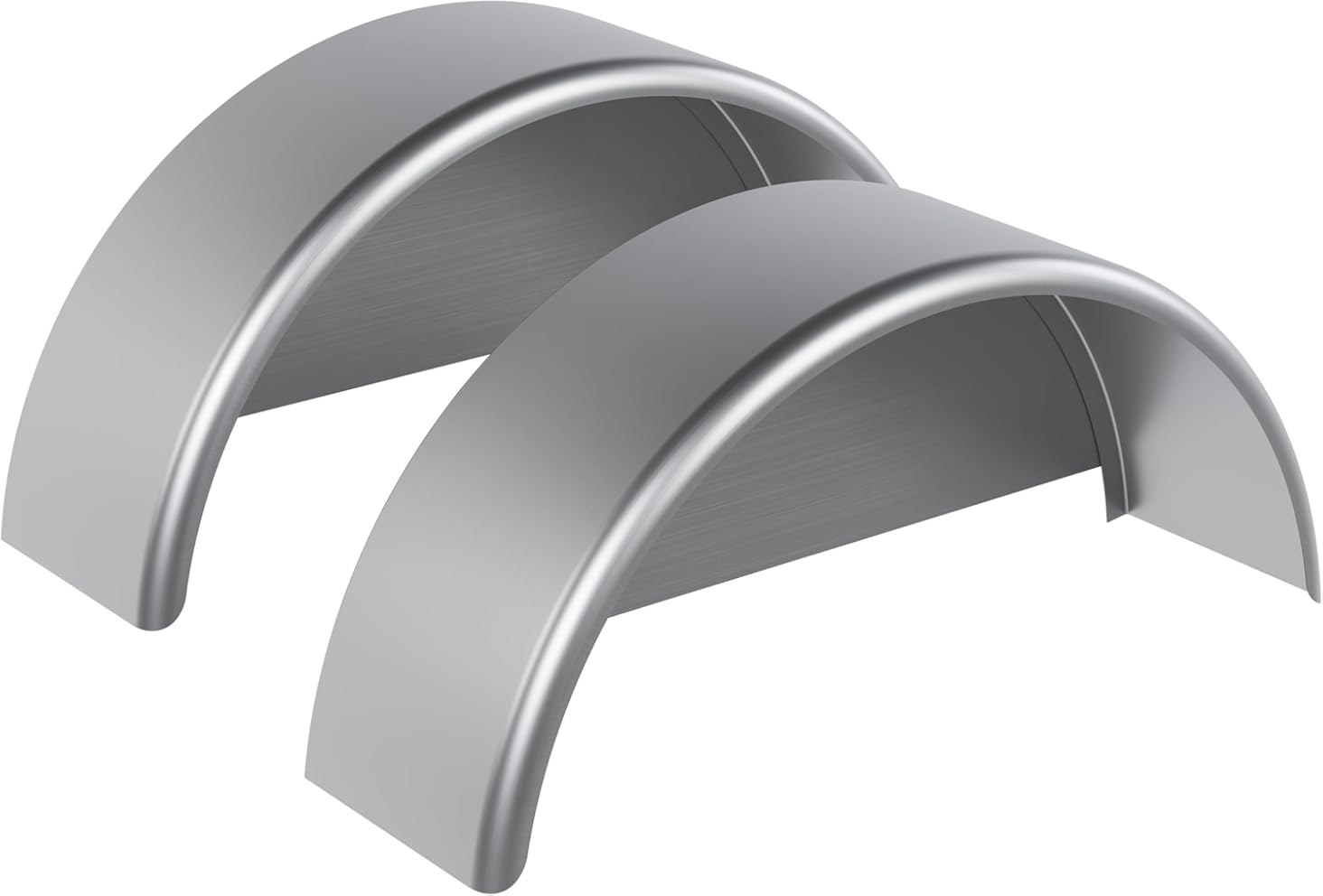 KUAFU Steel Round Trailer Fenders Single Axle & Fender Backs Fits 14