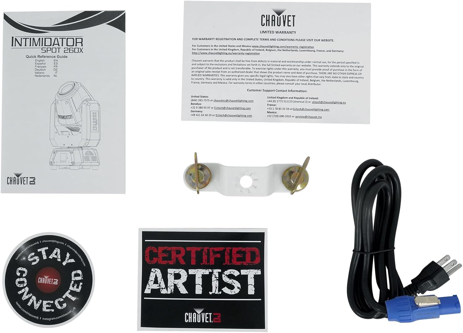 Audiosavings Bundle: (2) Chauvet DJ Intimidator Spot 260X White DMX LED Moving Head Light w/RF Receiver