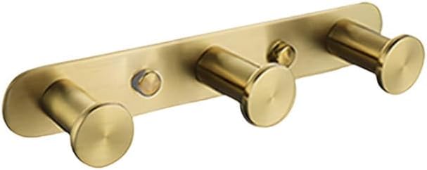 Brushed Gold Wall Mount Shelf Toilet Bath Hardware Paper Holder Towel Bar Rack Rail Rod Robe Hook Hanger Bathroom Accessories,3 hooks16