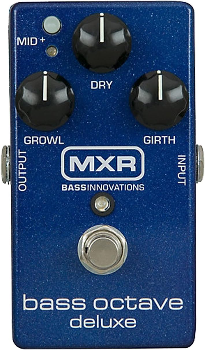 MXR M288 Bass Octave Deluxe Pedal with 9V Power Supply and a Pair of Patch Cables