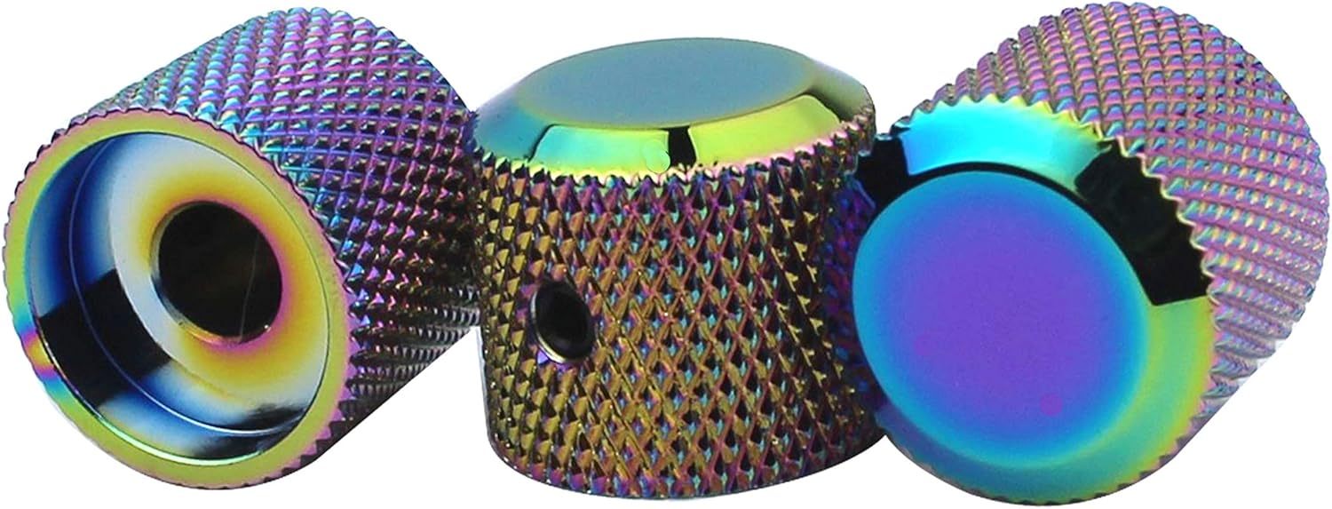 Guyker Rainbow Electric Guitar Accessories Set, Locking Tuners + Pickups + Potentiometer Knobs + Tune-O-Matic Bridge & Tailpiece, Compatible with Les Paul LP Guitar