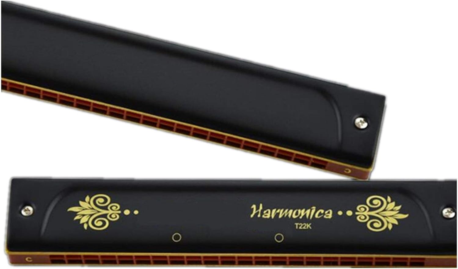 Harmonica Harmonica 22 Hole Tremolo Harp Phosphor Bronze Reeds Key of C Thickening Plate Harp Mouth Ogan Musical Instrument T22K