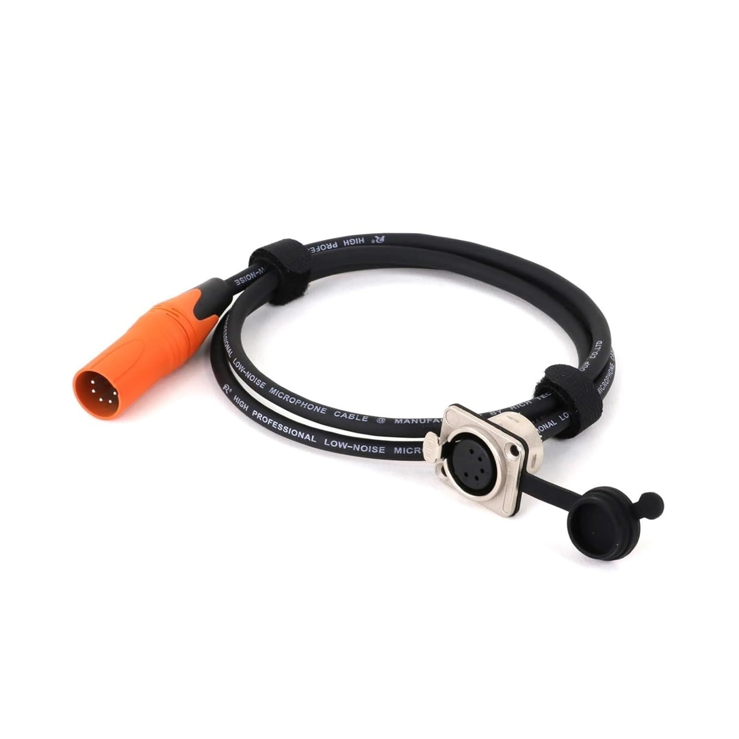 5m XLR Female Panel Mount to XLR Male Cable – D-Type Pass Through Audio Connector for Microphones/Amplifiers/Studio/Live Sound(Orange)