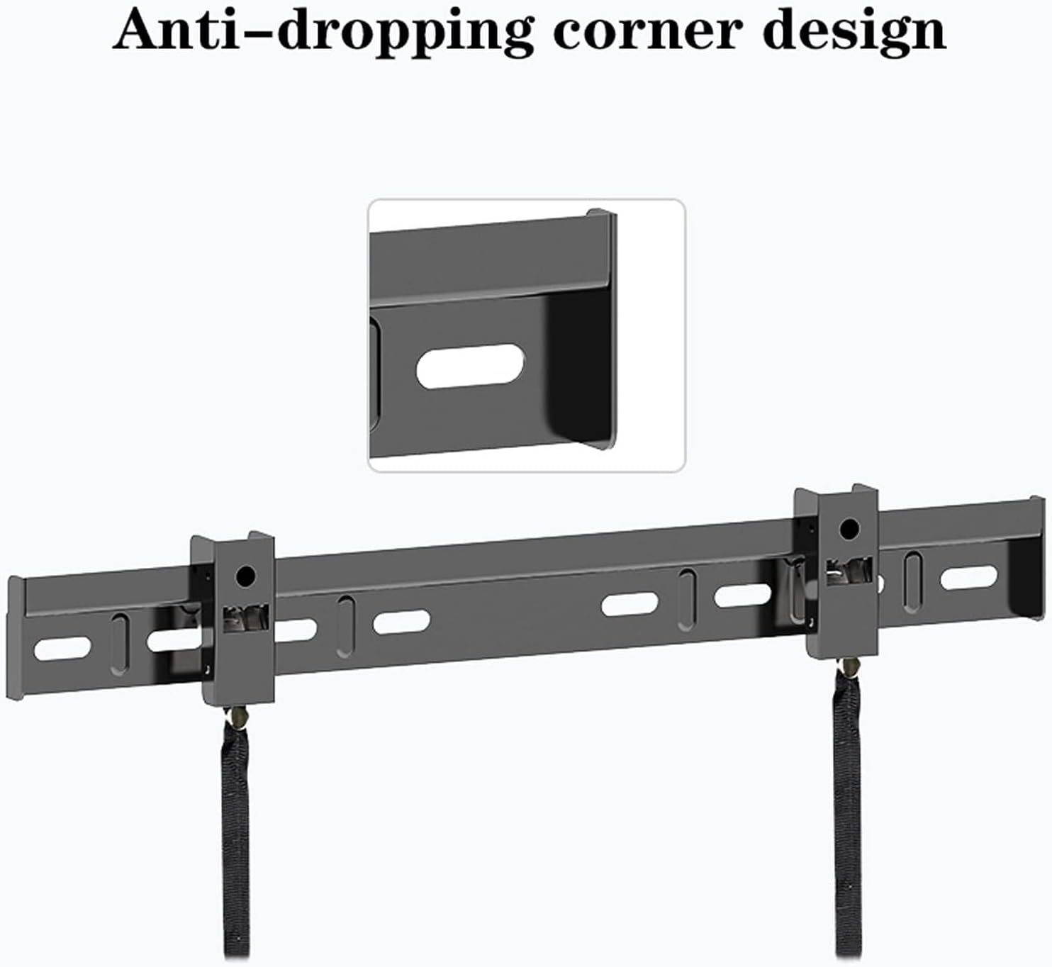 TV Wall Mount Bracket with Low Profile Design Antidropping Corners and Double Hooks Green2 Television Stand Base Stand