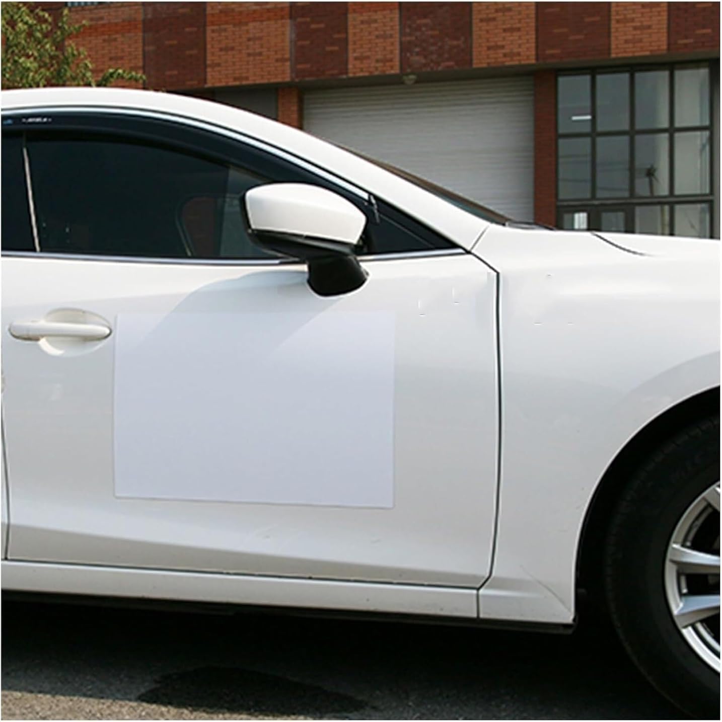 Garage Wall Protector Strong Durable Car Magnets, Square Corners Blank Car Magnet Set, Magnetic Car Signs, Prevent Car Scratches & Dents for Parking Garages(Color:White-a-7.9x23.6in,Size:2pc