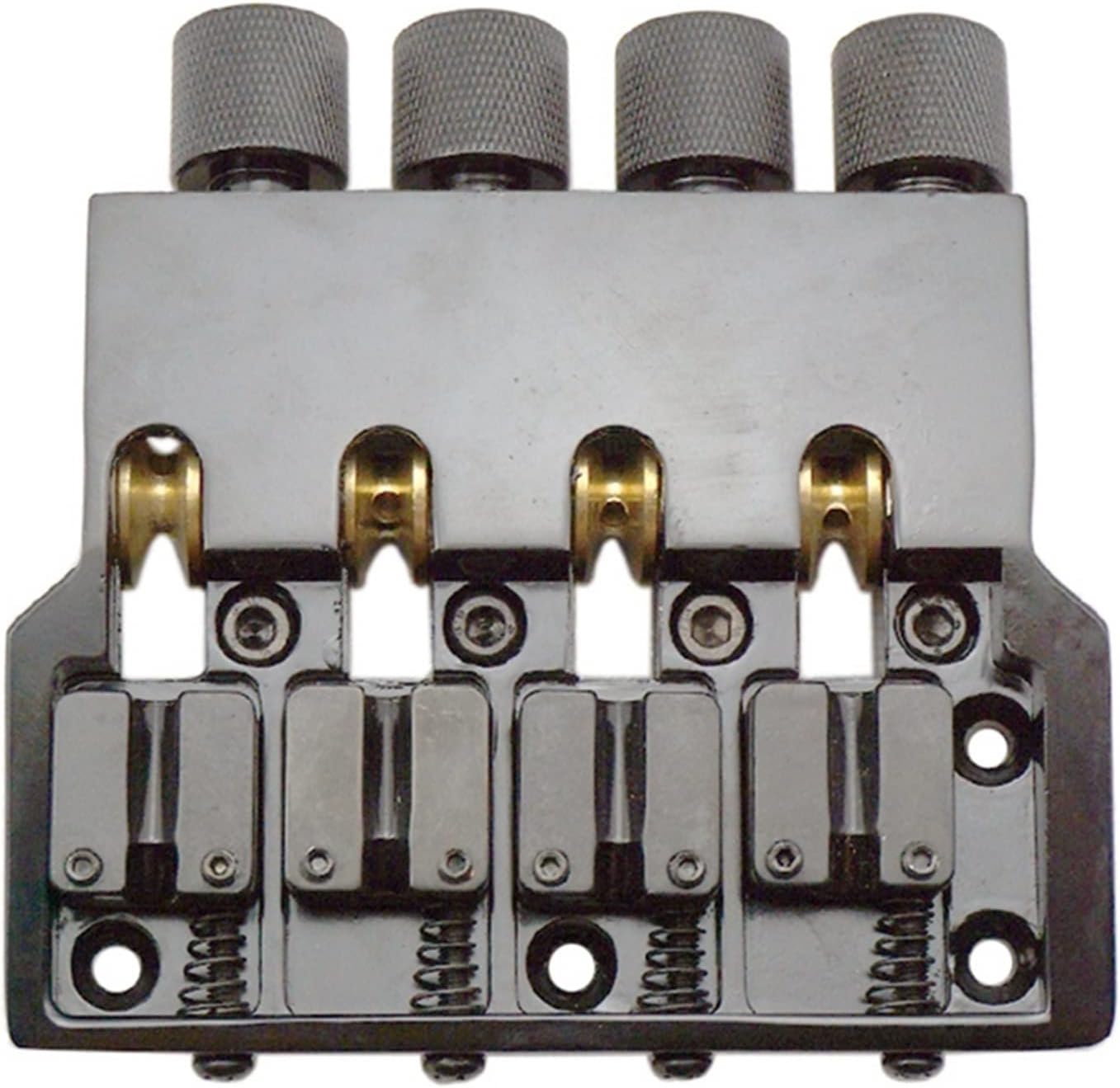 Guitar Bridge 1 Set of Black Roller Saddle 4 String Bass Guitar Bridge for Headless Bass Guitar Accessories Parts Musical Instrument Guitar Replacement Parts