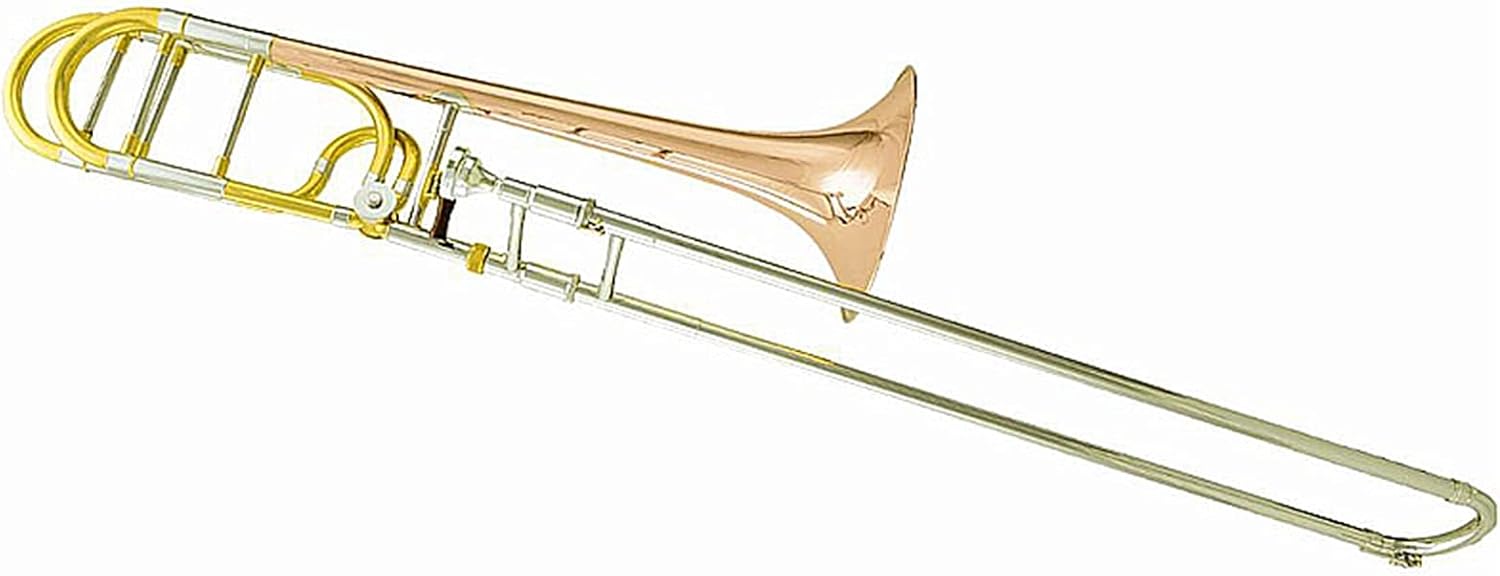 Standard Trombone Bb/F Tenor Trombone Gold Brass Bell with Mouthpiece Carry Case Musical Instruments Valve Trombone