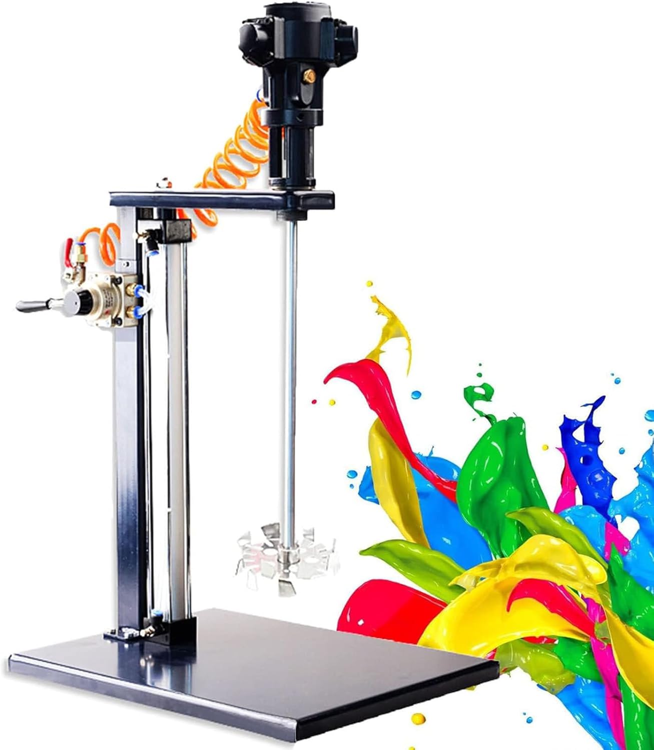 Automatic Paint Stirring Machine, Air Automatic Paint Mixer, 5 Gal/20l Lift Agitator, Desktop Vertical Air Agitator, Paint Mixer Stirring Tool