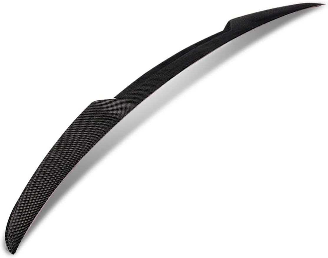 DNA MOTORING 2-SPC-6151-CF Glossy Black Carbon Fiber Car Trunk Lid Spoiler Compatible with 2016-2020 BMW 4-Series xDrive Coupe Models