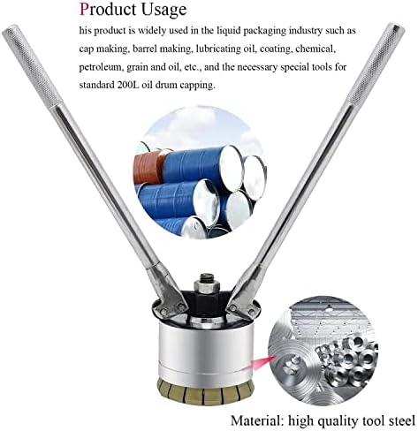 Manual Barrel Sealing machine35&70mm Crimper Sealer, Manual Barrel Sealing Machine, 200L Drum Pressure Cap Sealing Barrel Crimping Tool, Drum/Drum Cap Seal Crimping Tool,35MM (35mm)