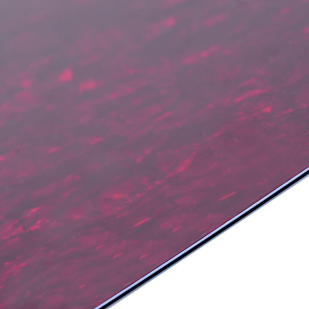 Guitar Bass Pickguard Material Blank Sheet Scratch Plate Red Pearl 43x29cm 3 Ply
