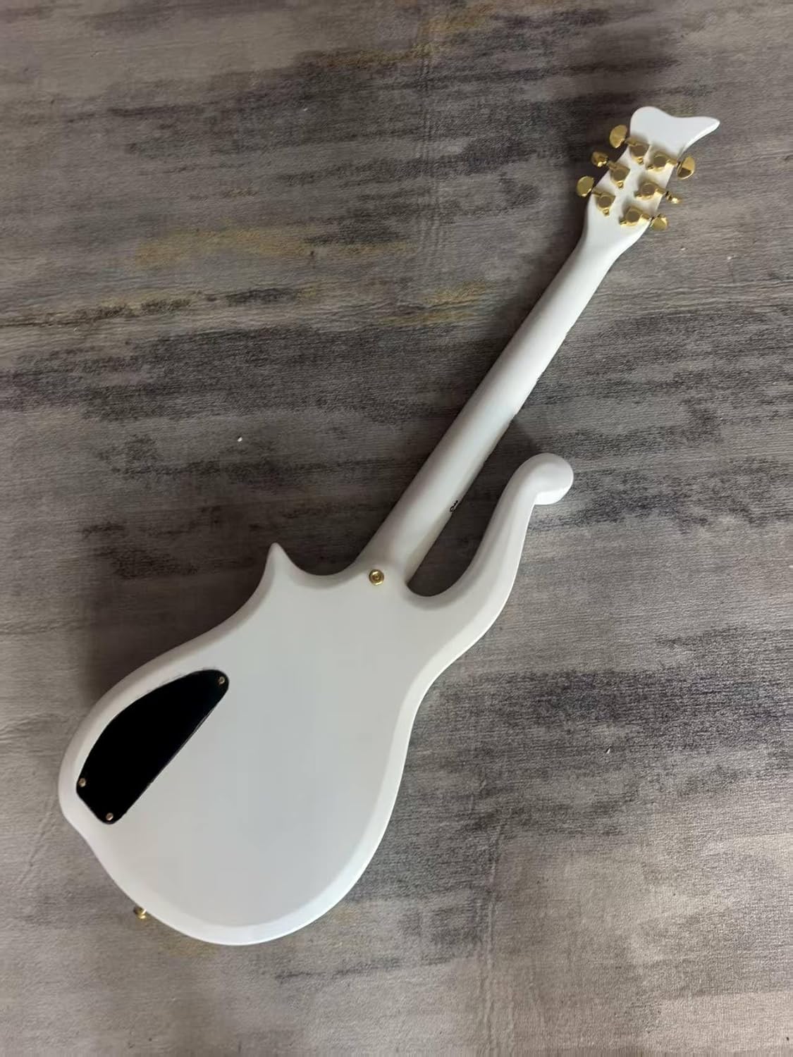 Custom Body Electric Guitar White Finish Gold Hardware Maple Neck & Fretboard with Love Symbol Inlay