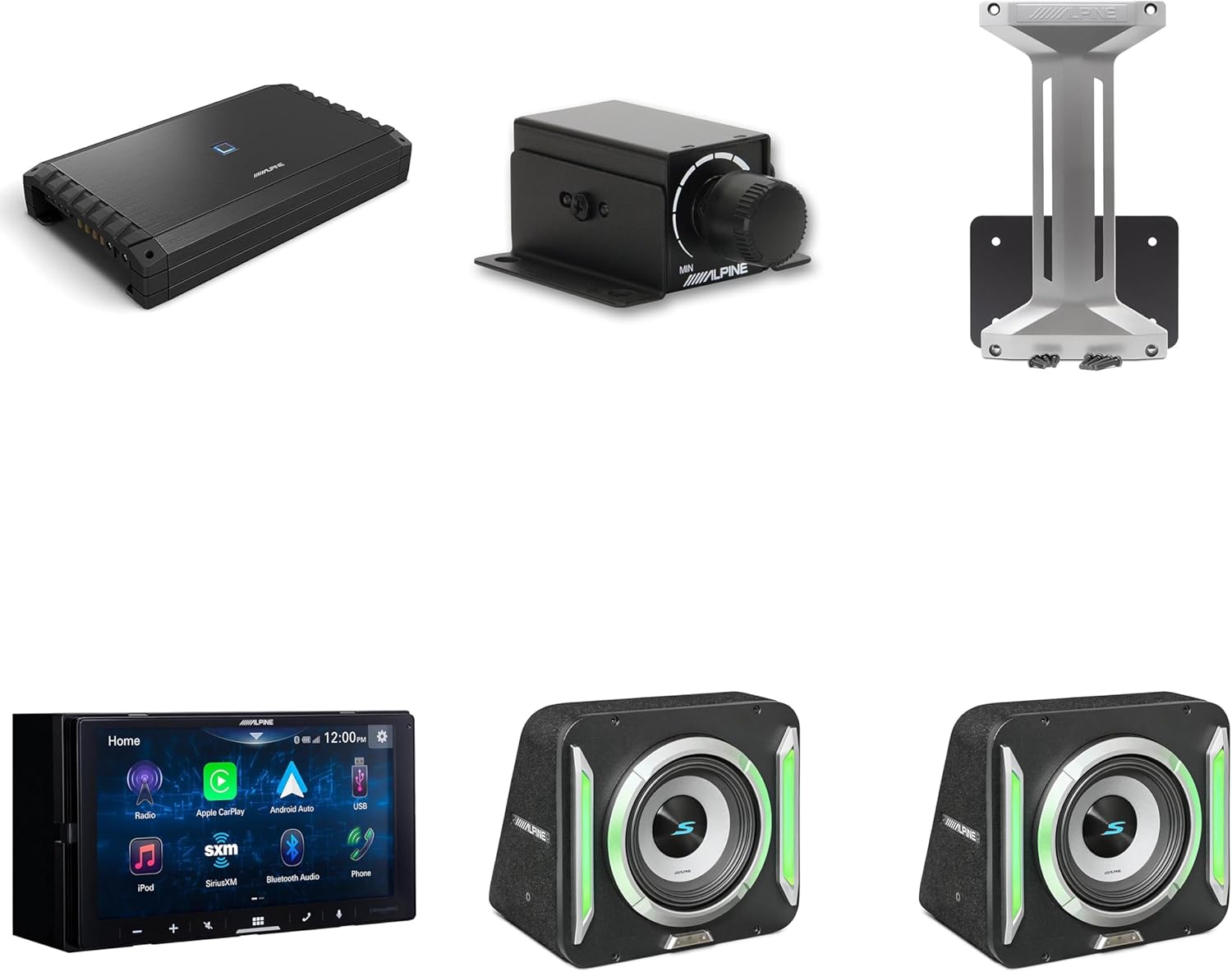 Alpine iLX-W670-S Receiver & (2) S2-SB10 PrismaLink™ S2-Series 10