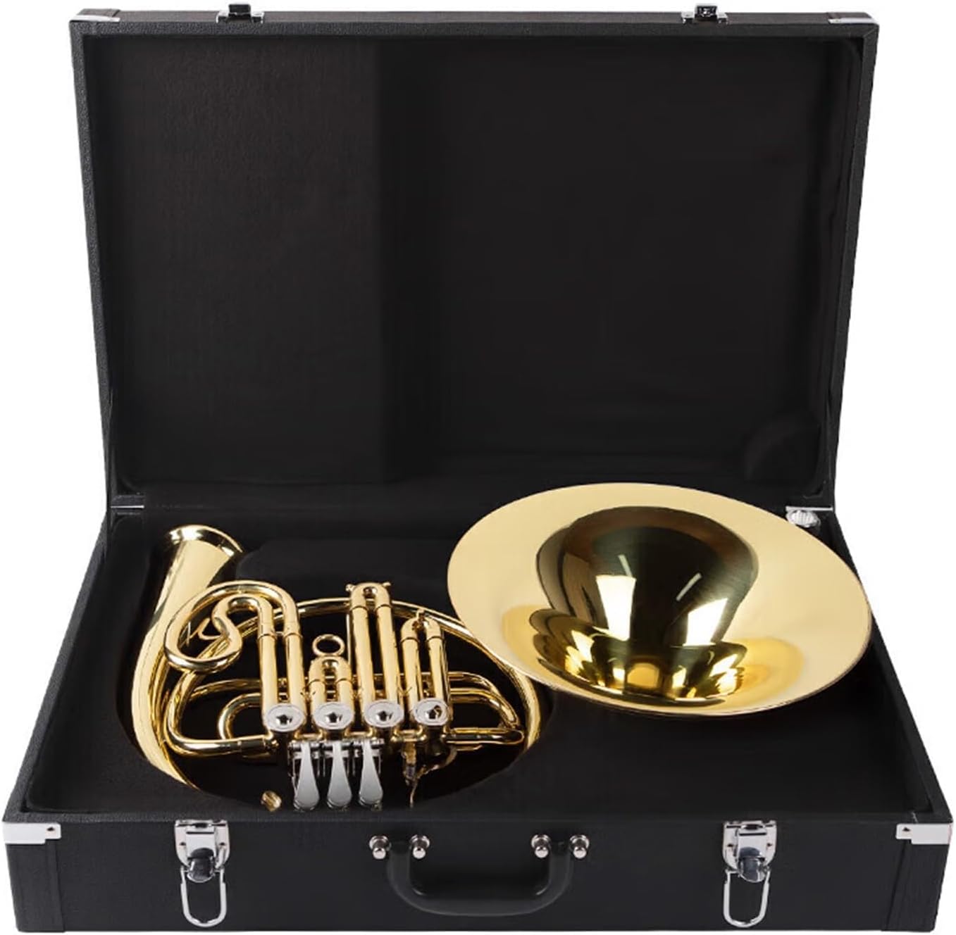 4 Key French Horn French Horn Instrument Four Key Brass Material Single Row Performance B Flat Tune Adult