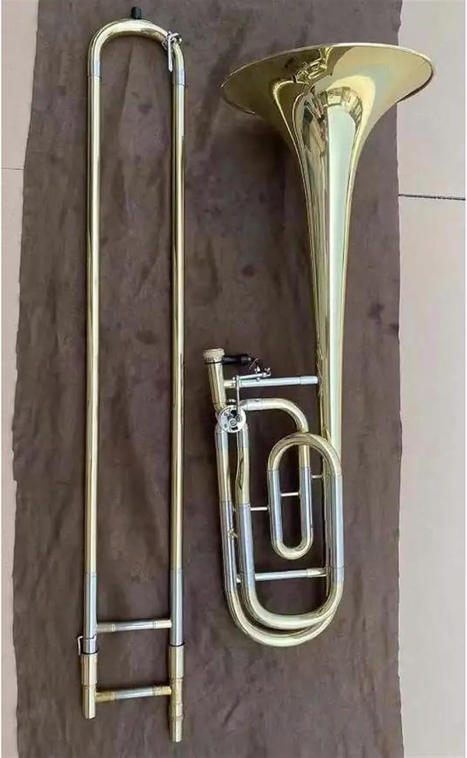 Professionals euphonium Gold Tuning Slide Tone Profesional Brass Musical Instrument Bb/F Tenor Trombone With Case