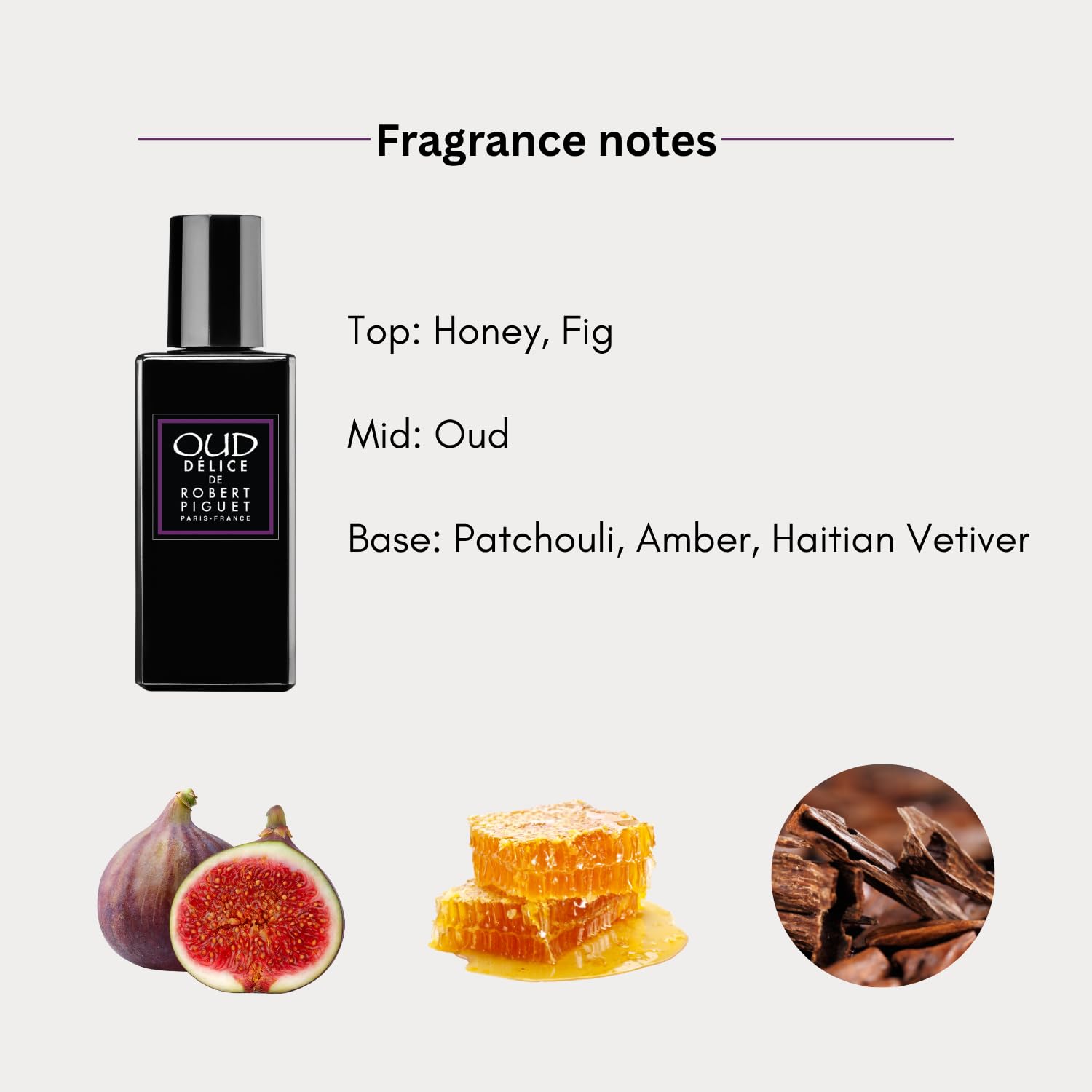 Robert Piguet Oud Delice Eau de Parfum Spray - Unisex Oriental Gourmand Perfume with Notes of Fig, Oud & Amber - Made in France, 3.4 Fl Oz