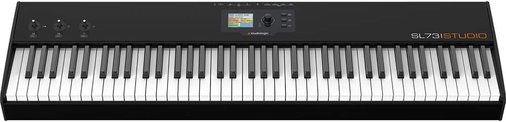 StudioLogic SL73 Studio 73 Key USB/MIDI Keyboard Controller Bundle with Keyboard Stand, Piano Bench, Sustain Pedal, MIDI Cable & Dust Cover