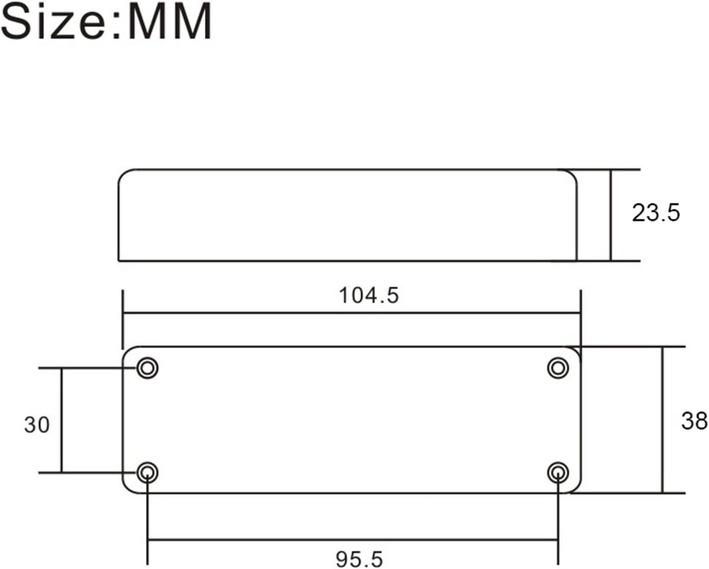 Humbucker Guitar Pickup Sealed 4-Hole Bass Guitar Pickup 5-String Dual-Coil Pickup Pickup Ceramic Magnet