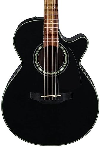 Takamine GF30CE-BLK FXC Cutaway Acoustic-Electric Guitar, Black