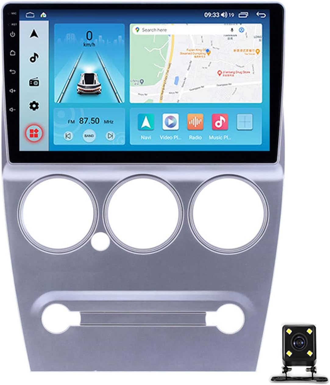 Double Din Car Stereo, 9 Inch Touchscreen Car Radio Audio Receiver for Citroen C-Elysee C Elysee 2008-2013 with Backup Camera, Mirror Link/Carplay/Auto, Bluetooth, DSP, RDS AM FM