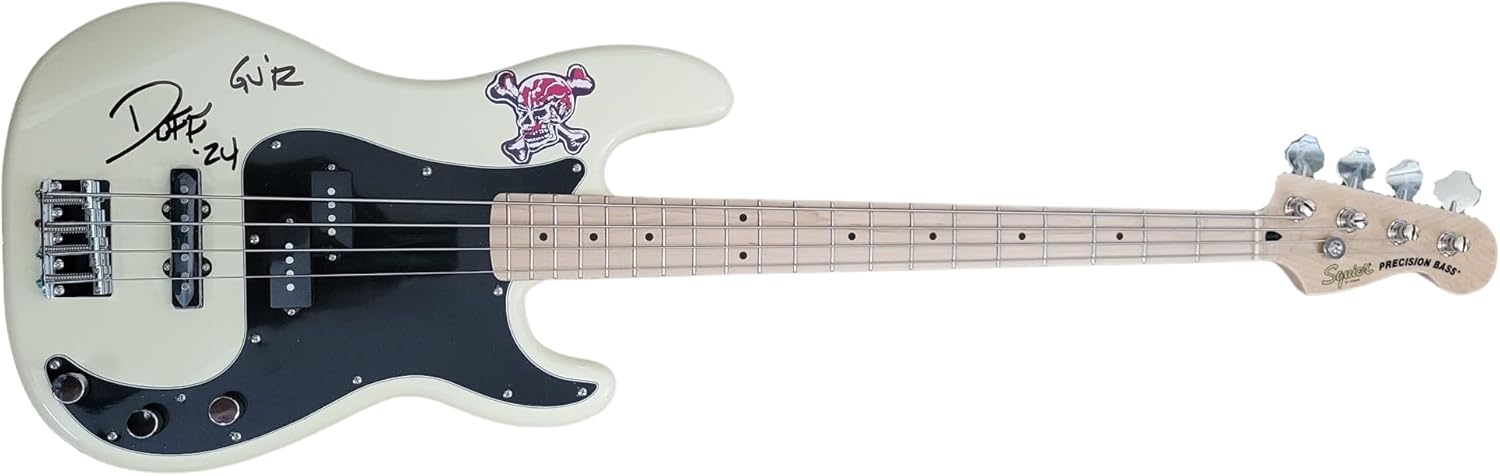 Duff McKagan Signed Fender Squier Bass Guitar COA Proof Guns N Roses Autographed STAR