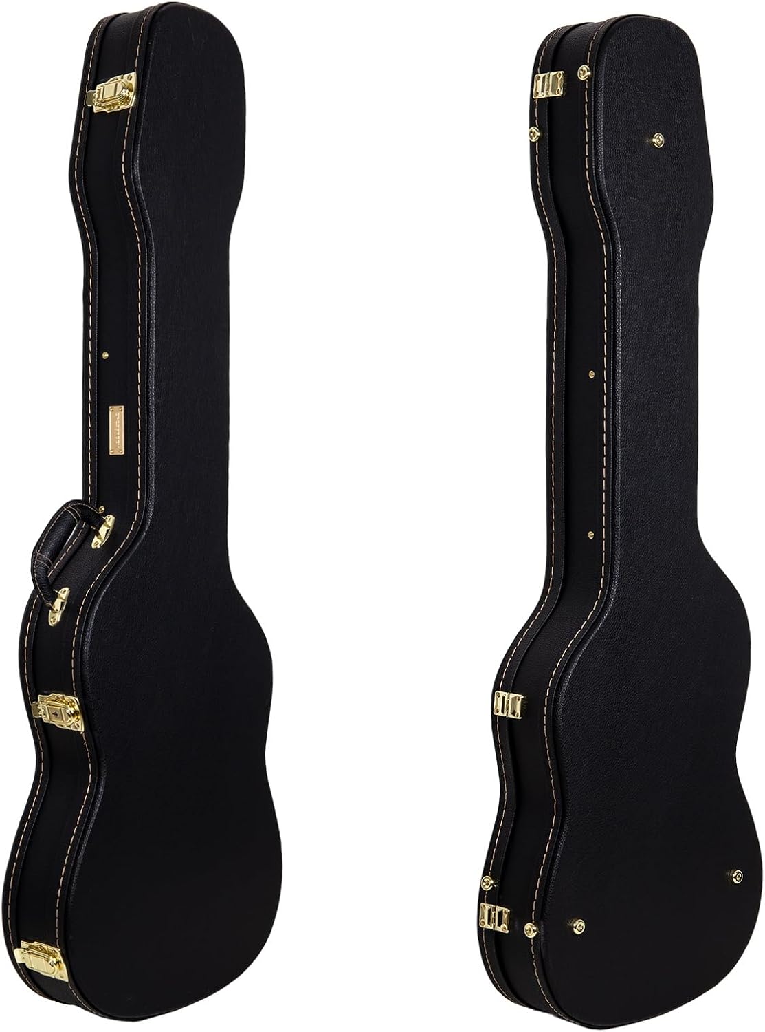 Crossrock Wood Case fits right-hand Precision Bass Style Guitars-Black(CRW620PBBK)