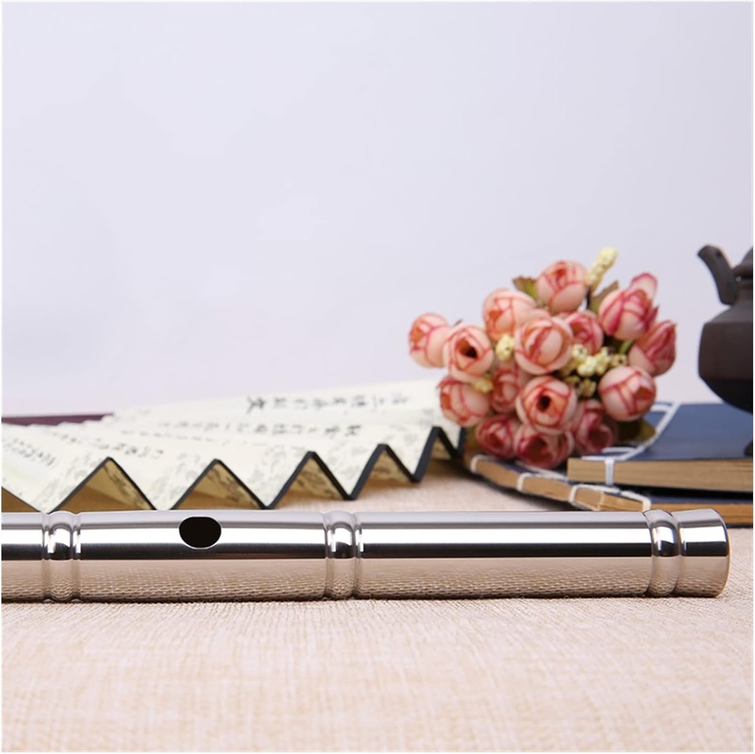 Flutes Titanium Tube CDEFG Key 8 Holes Flute Classic Woodwind Musical Instruments (Color : D)