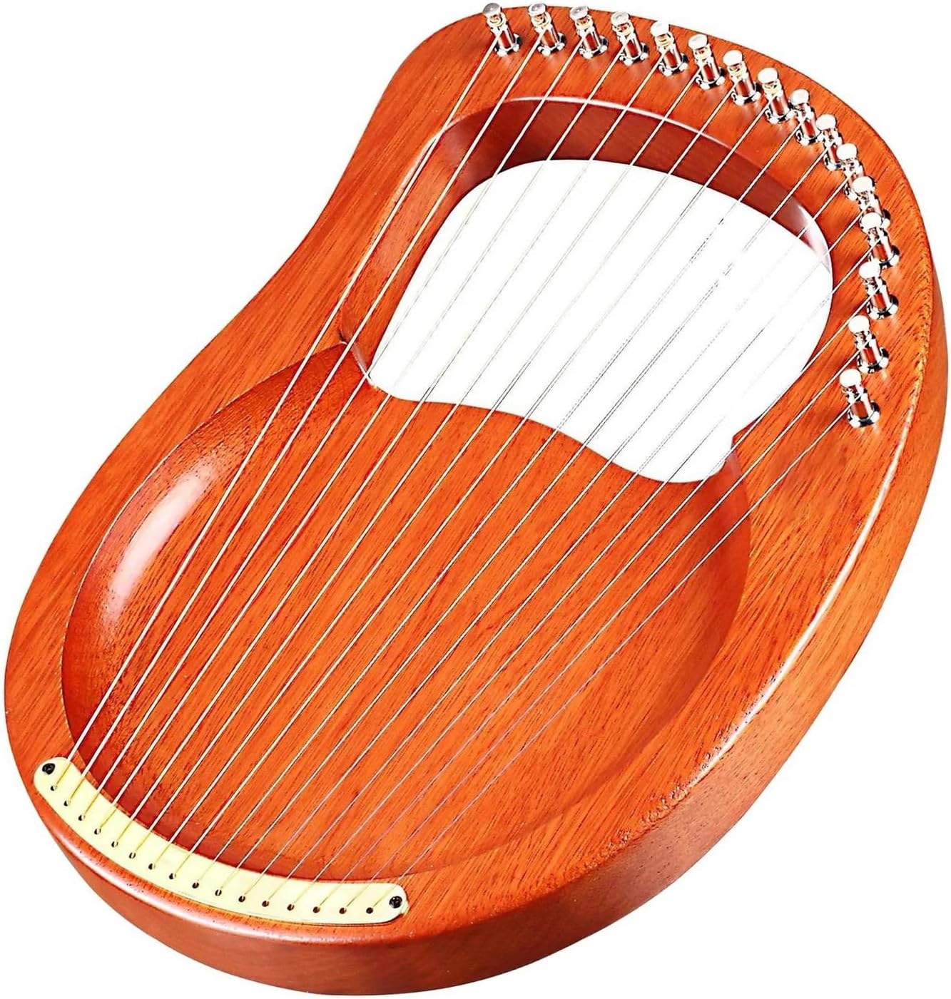 Lyre Harp Set 16-String Wooden Harp Metal Strings Mahogany Solid Wood String Instrument With Carry Bag Tuning Wrench String